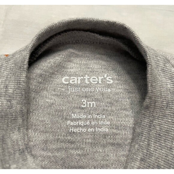 NEW! NWT Carter’s Baby Boy Animals Cotton Footed Pajamas Sleeper, Size 3 months - Picture 5 of 8